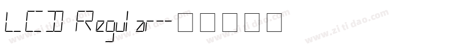 LCD Regular字体转换